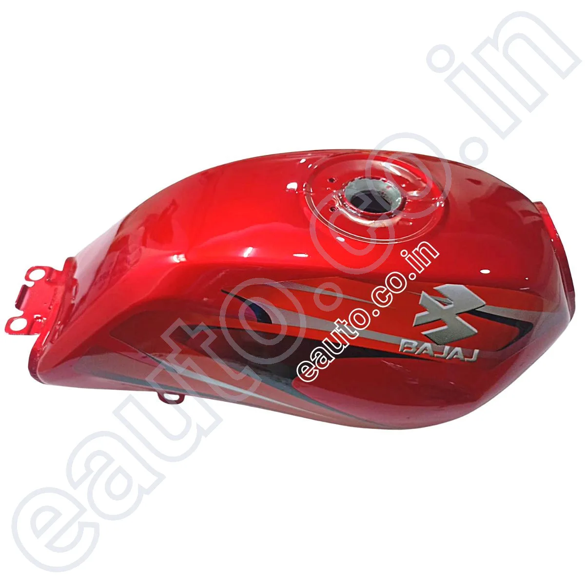 Ensons Petrol Tank for Bajaj Platina 100 (Red/Silver) 2