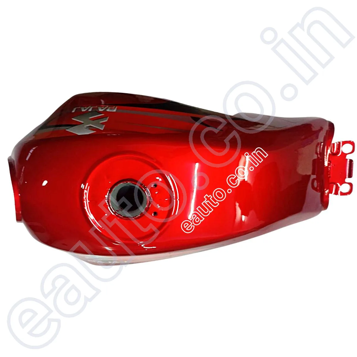 Ensons Petrol Tank for Bajaj Platina 100 (Red/Silver) 3