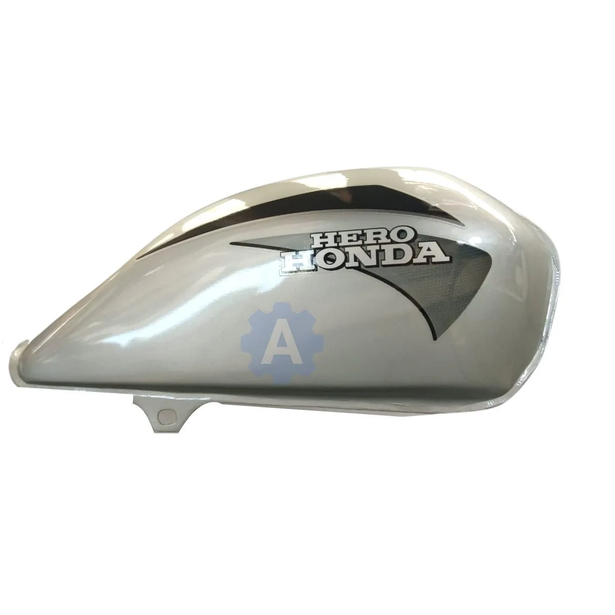 Ensons Petrol Tank for Hero CD Dawn (Silver/Black)