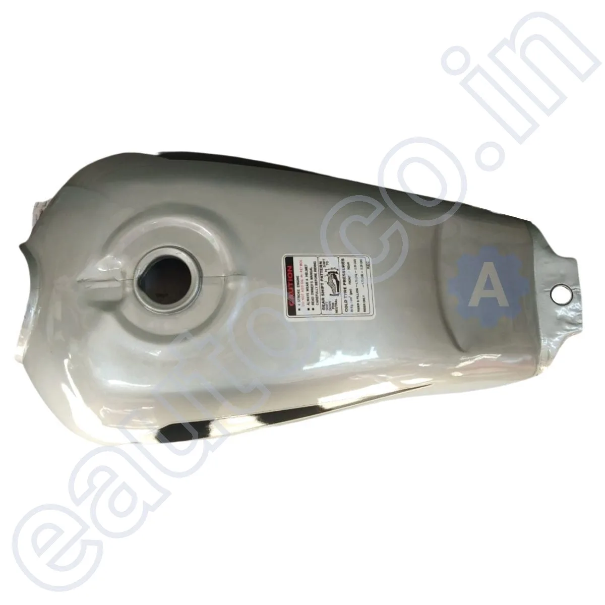 Ensons Petrol Tank for Hero CD Dawn (Silver/Black) 3