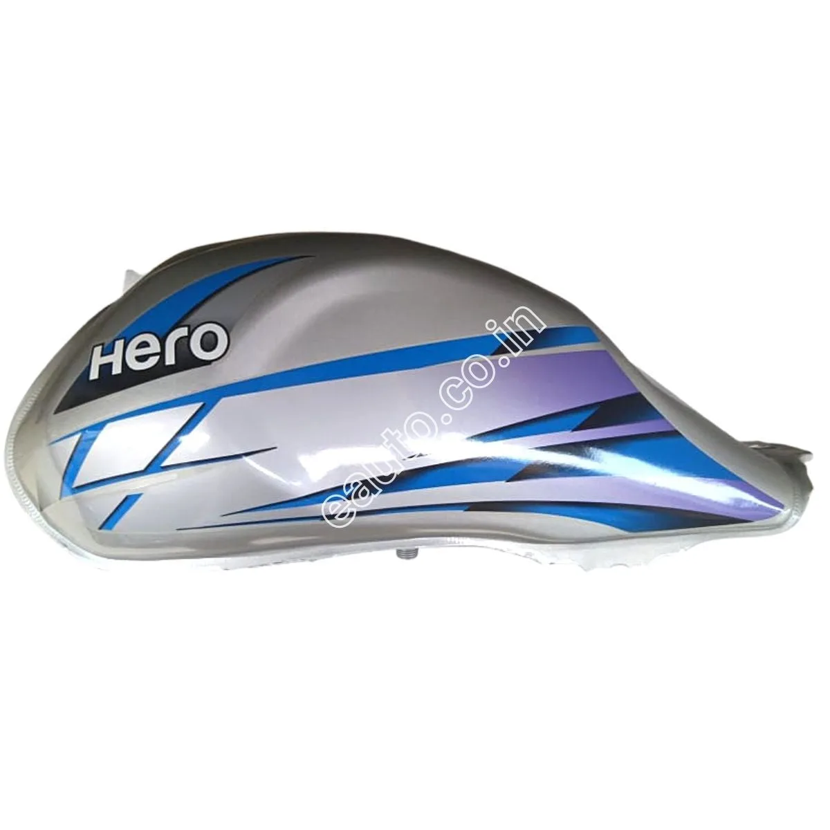 Ensons Petrol Tank for Hero HF Deluxe 2016 (Silver/Blue)