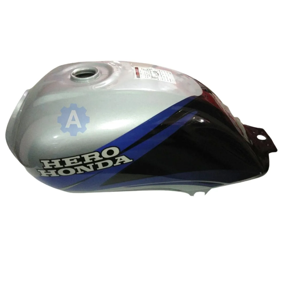 Ensons Petrol Tank for Hero Passion Plus (Silver/Blue)
