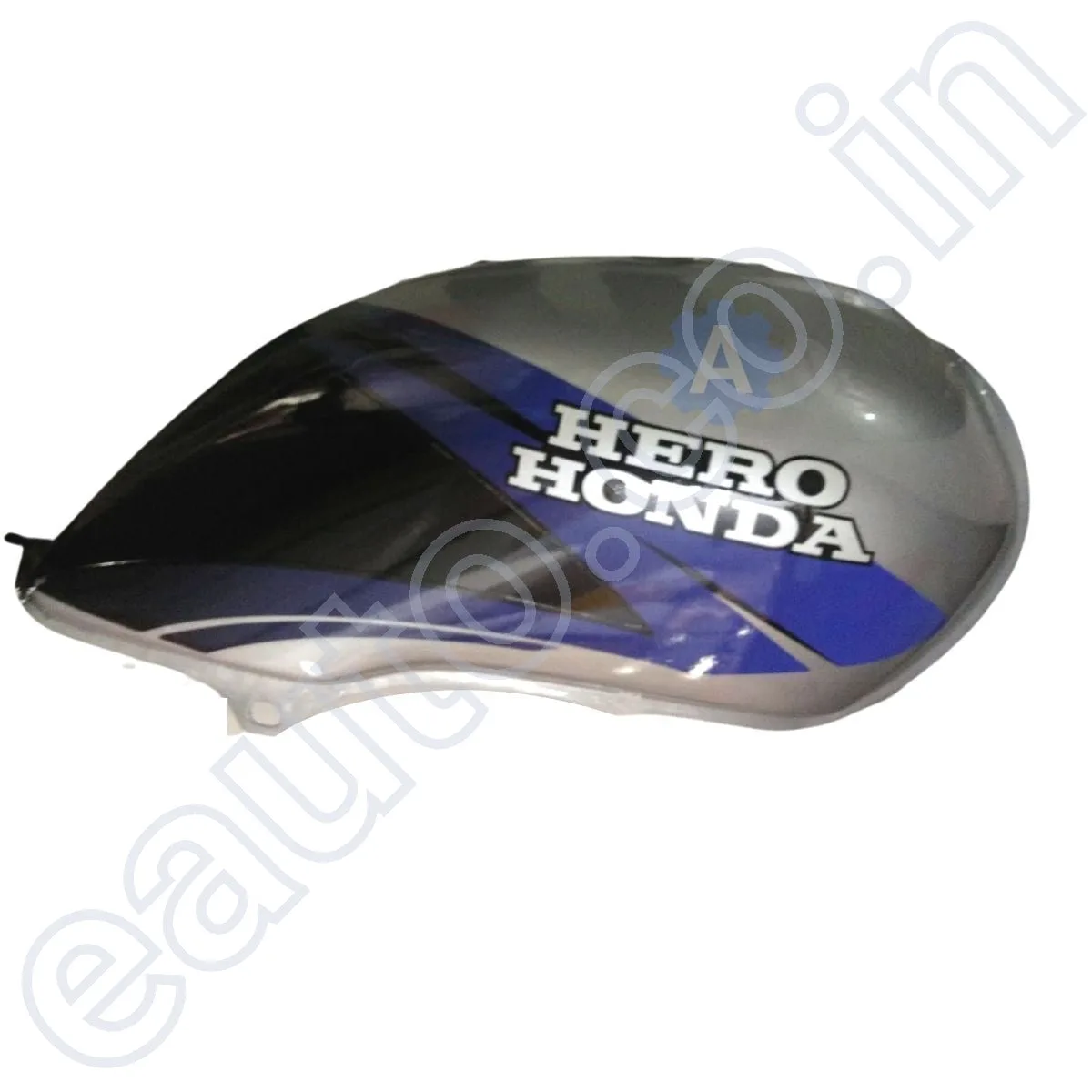 Ensons Petrol Tank for Hero Passion Plus (Silver/Blue) 3