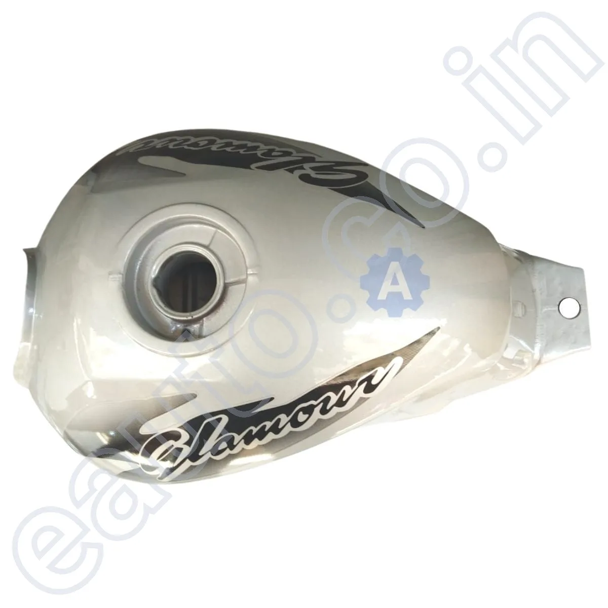 Ensons Petrol Tank for Hero Glamour Type 2 (Silver/Grey & Black) 2
