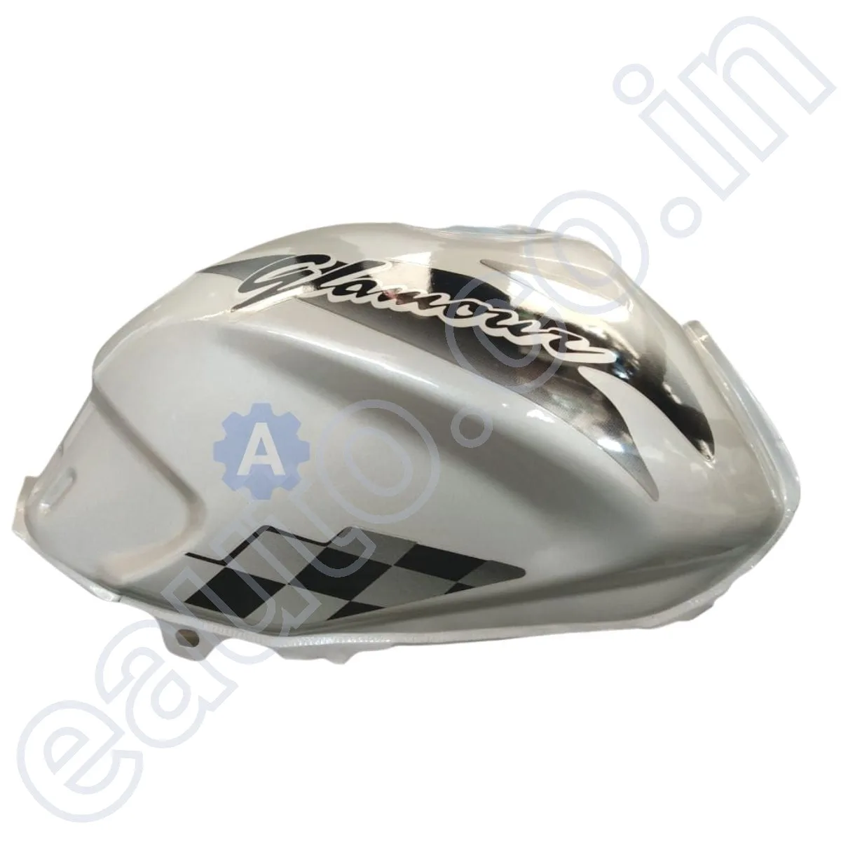 Ensons Petrol Tank for Hero Glamour Type 2 (Silver/Grey & Black) 3