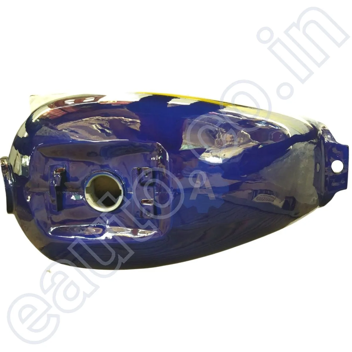 Ensons Petrol Tank for Hero Splendor Plus (T.Blue with Yellow/Silver Sticker) 2
