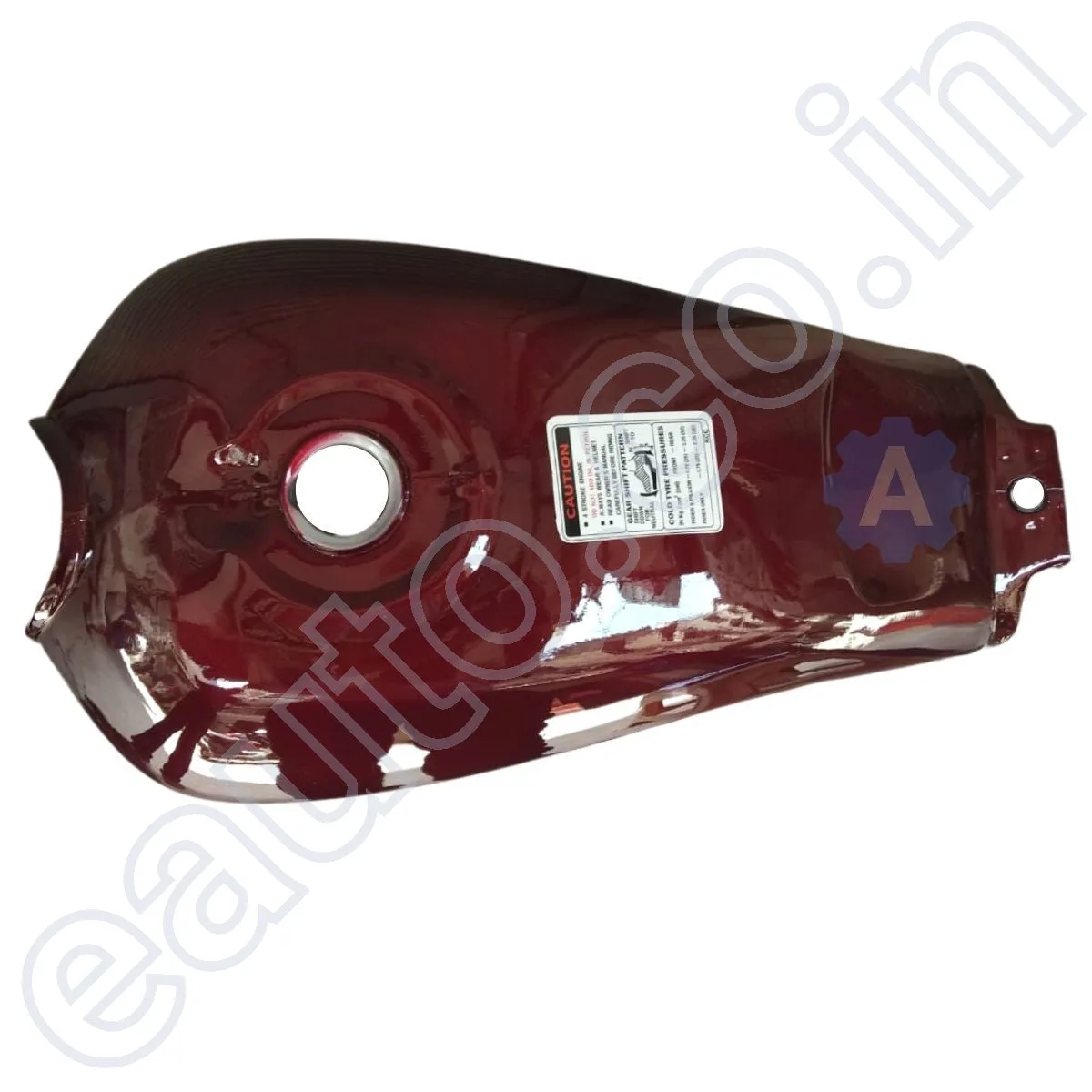 Ensons Petrol Tank for Hero CD Dawn Deluxe (Wine Red/Golden) 3