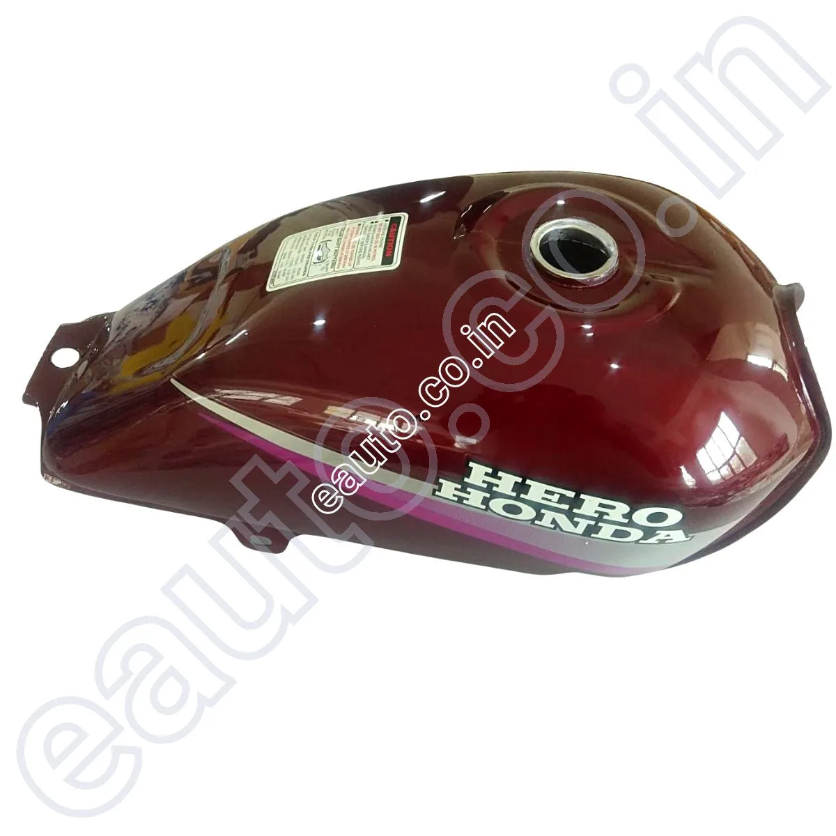 Ensons Petrol Tank for Hero CD Dawn New Model (Wine Red) 2