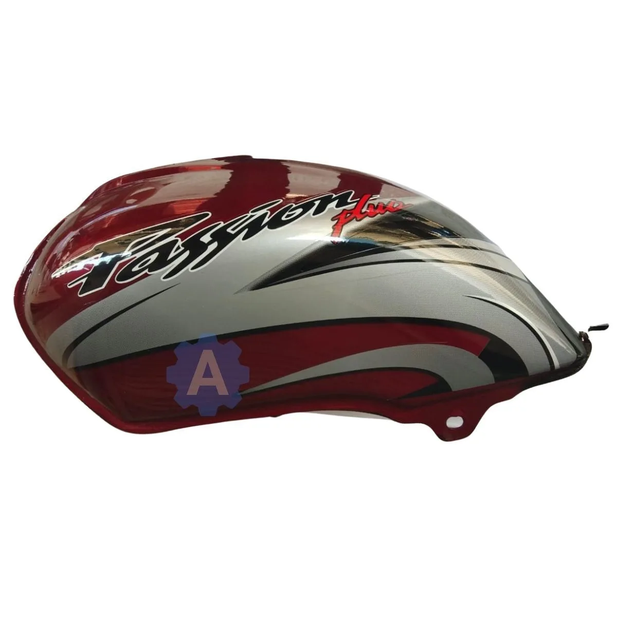 Ensons Petrol Tank for Hero Passion Plus Alloy Wheel (Wine Red/Silver)