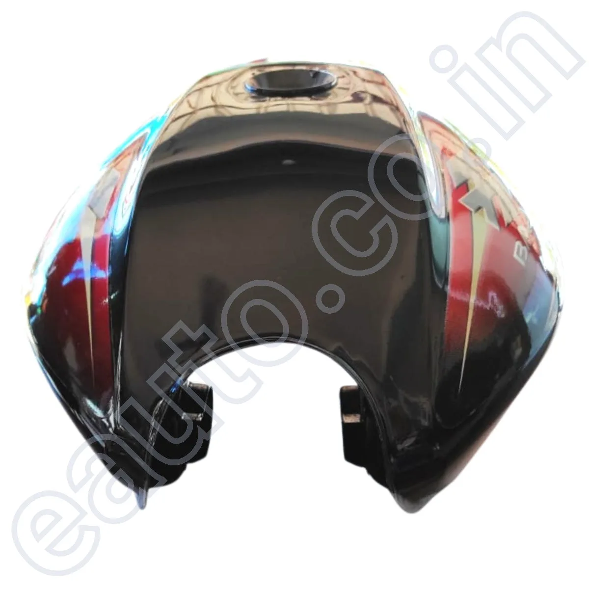 ENSONS Fuel Tank for Bajaj Discover 125 ( Black Red Petrol Tank or Tanki) 4