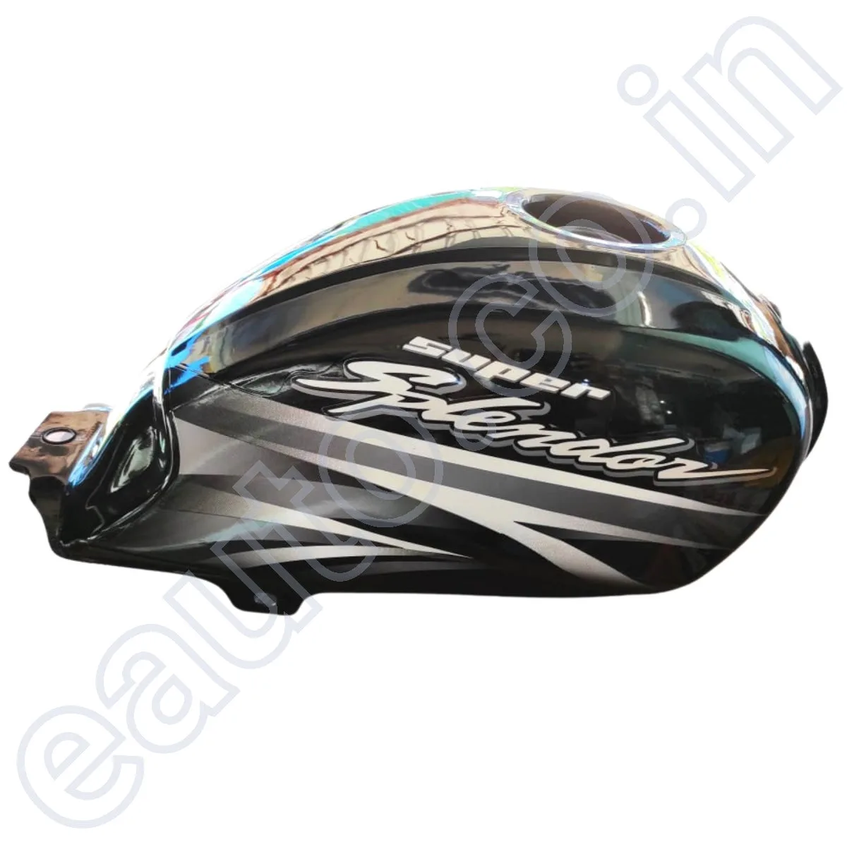 ENSONS Fuel Tank for Hero Super Splendor ( Black Grey Petrol Tank or Tanki) 2