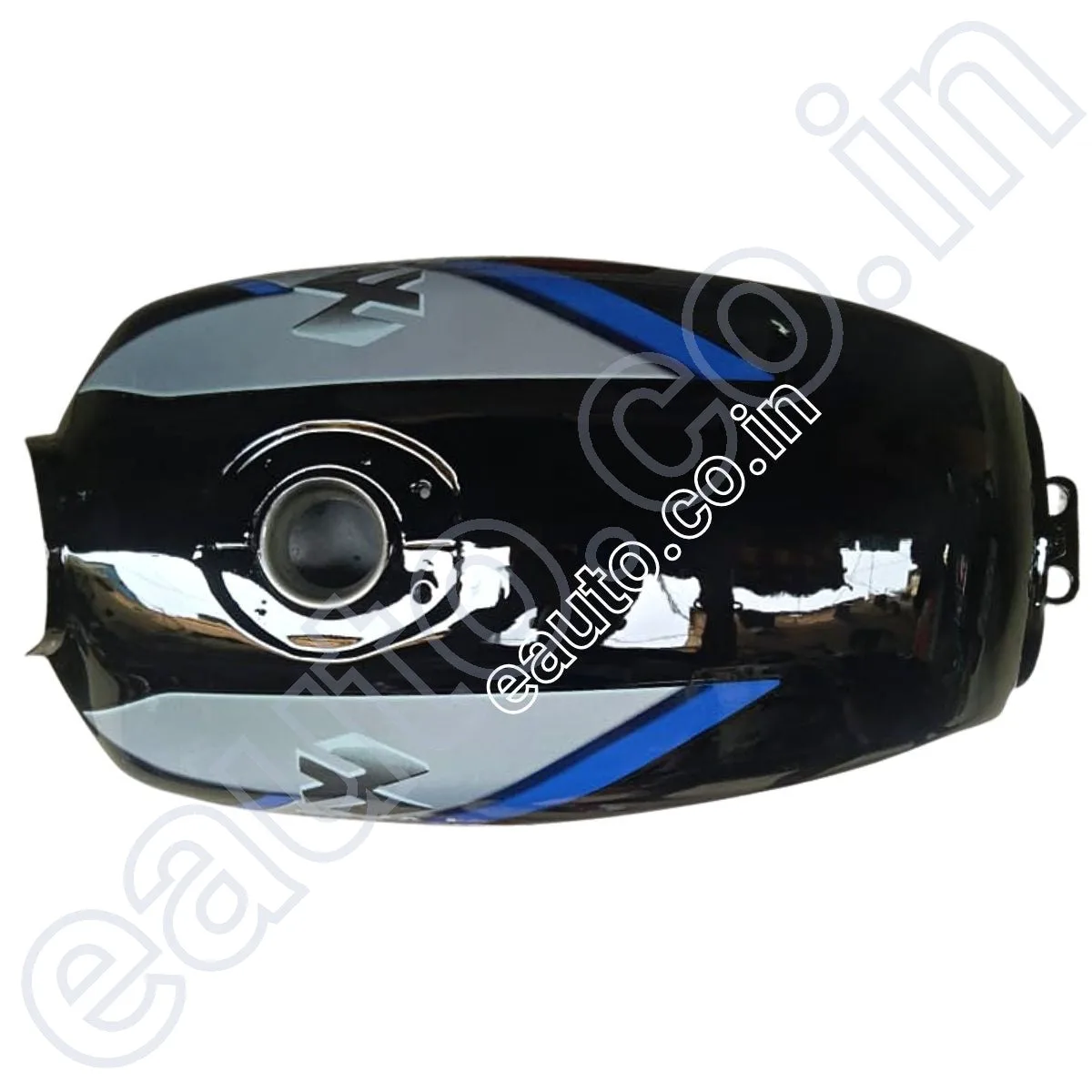 Ensons Petrol Tank for Bajaj CT 100 (Black/Blue) 2