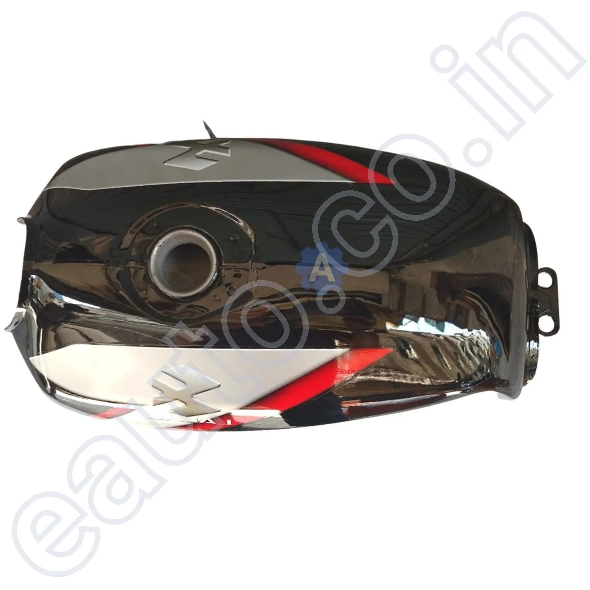 Ensons Petrol Tank for Bajaj CT 100 (Black/Red) 2