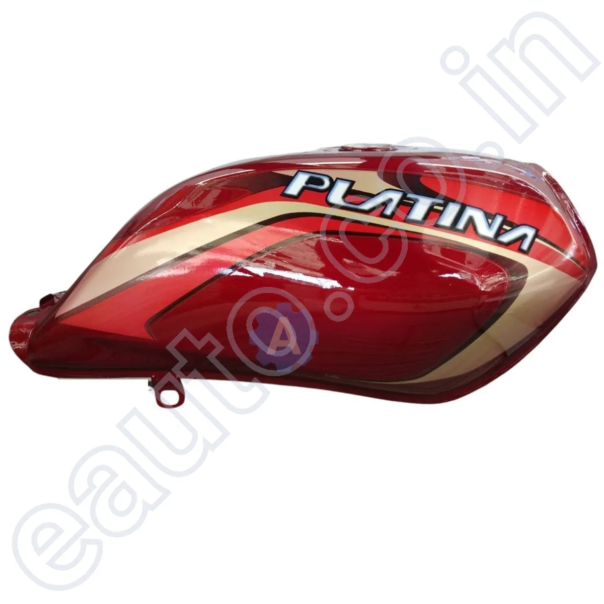 Ensons Petrol Tank for Bajaj Platina 125 (Red /Golden) 3