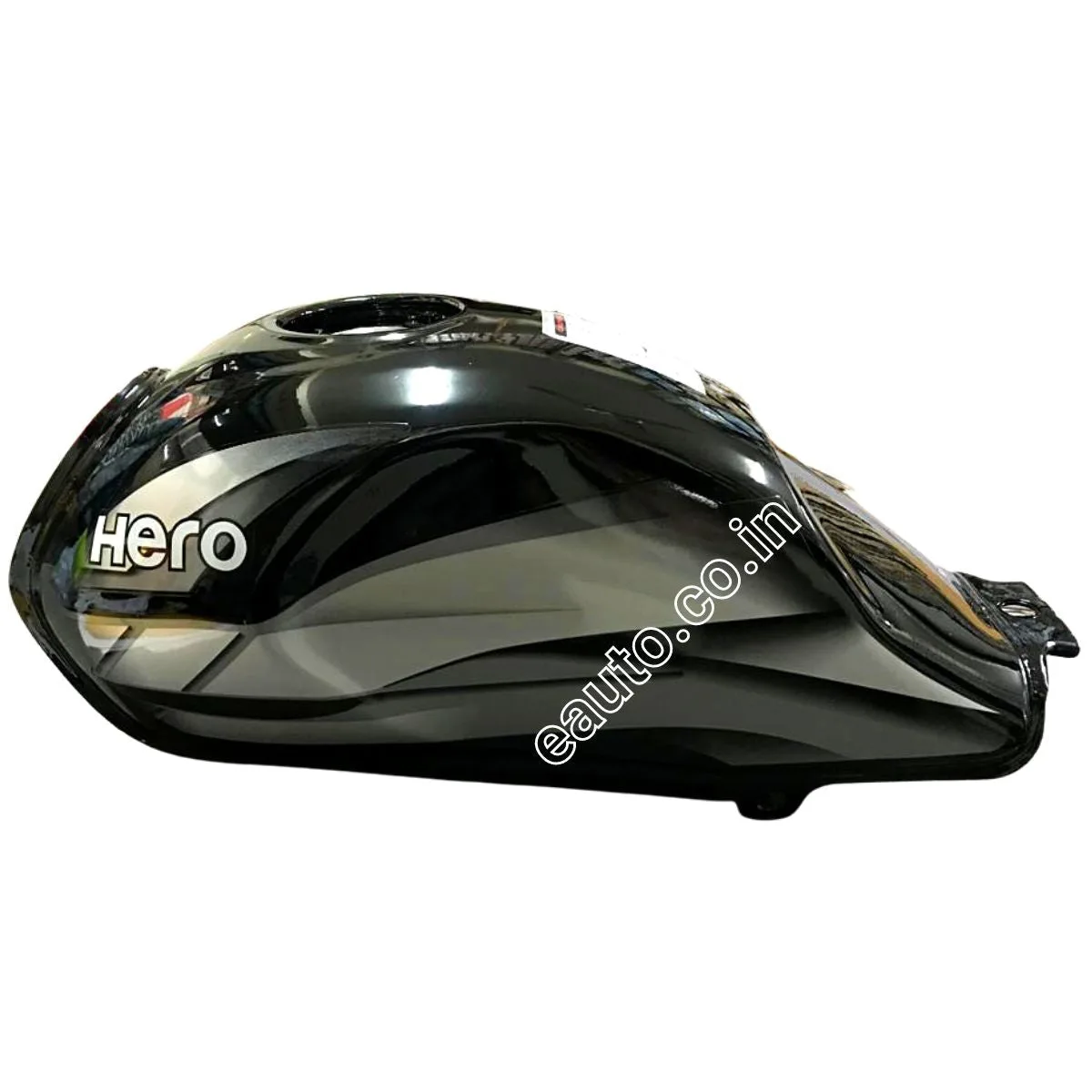 Ensons Petrol Tank for Hero CD Deluxe BS4 | HF Deluxe BS4 | Black & Grey