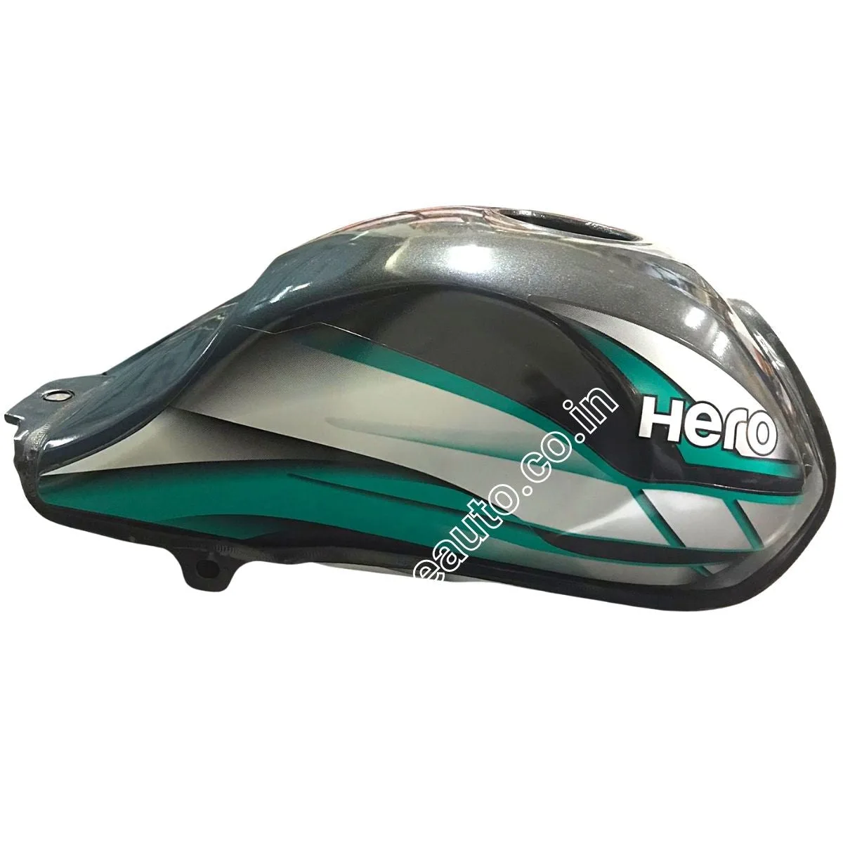 Ensons Petrol Tank for Hero CD Deluxe BS4 | HF Deluxe BS4 | Grey & Green