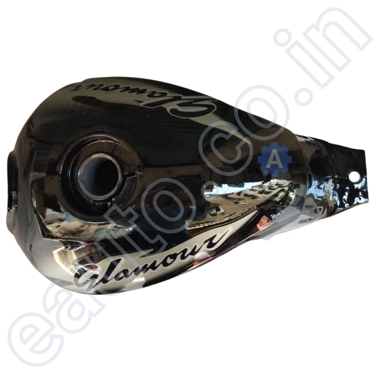 Ensons Petrol Tank for Hero Glamour Type 2 (Black/Grey) 2