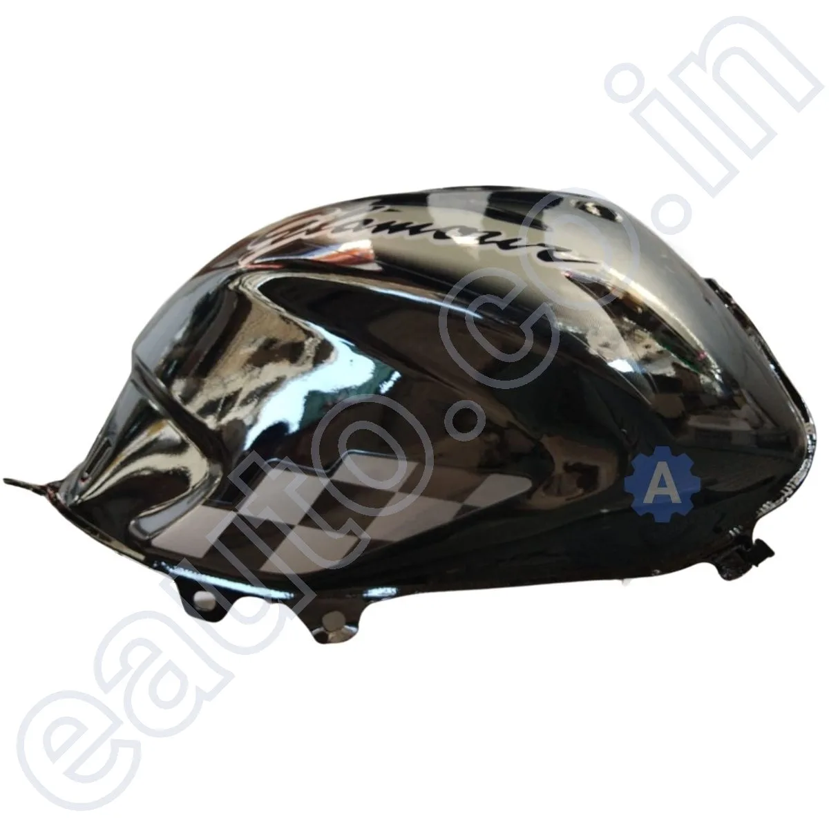 Ensons Petrol Tank for Hero Glamour Type 2 (Black/Grey) 3