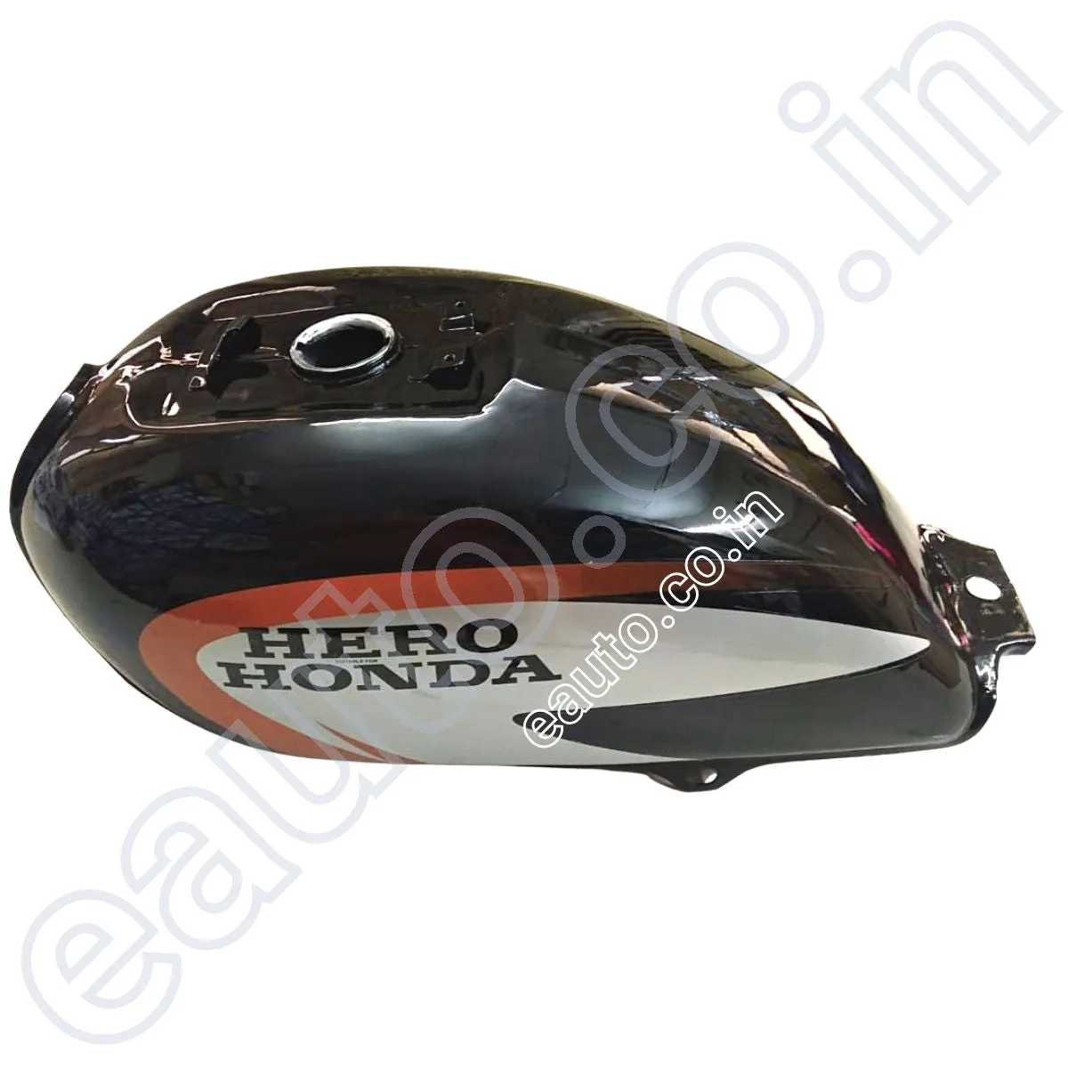 Ensons Petrol Tank for Hero Splendor Plus | Black & Orange 2