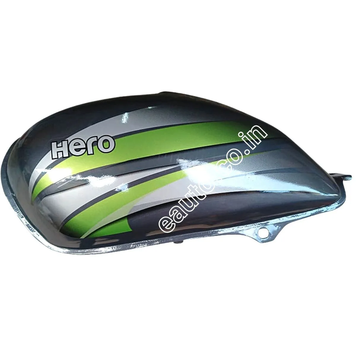 Ensons Petrol Tank for Hero Splendor Pro (Grey/Green)