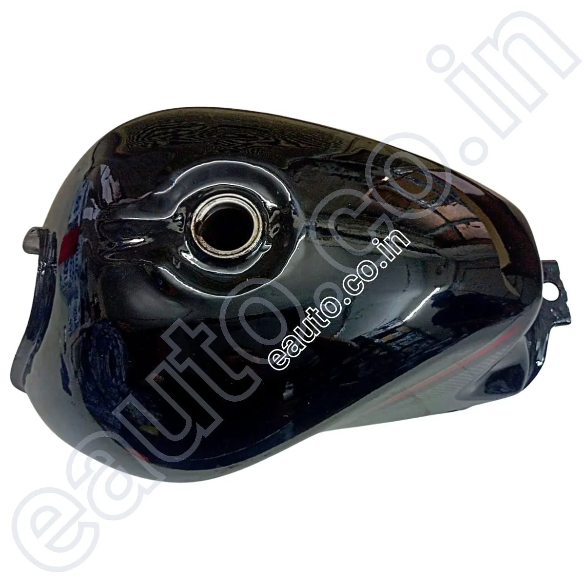 Ensons Petrol Tank for Honda Shine BS4 | Black with Red Sticker 2