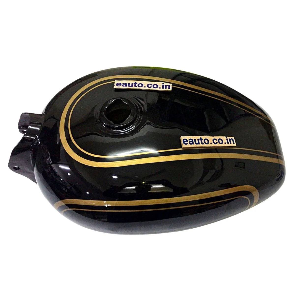 Ensons Petrol Tank for Royal Enfield Bullet & Classic 350 BS3 Old Model | Before Apr 2014 Models | Black & Golden Colour