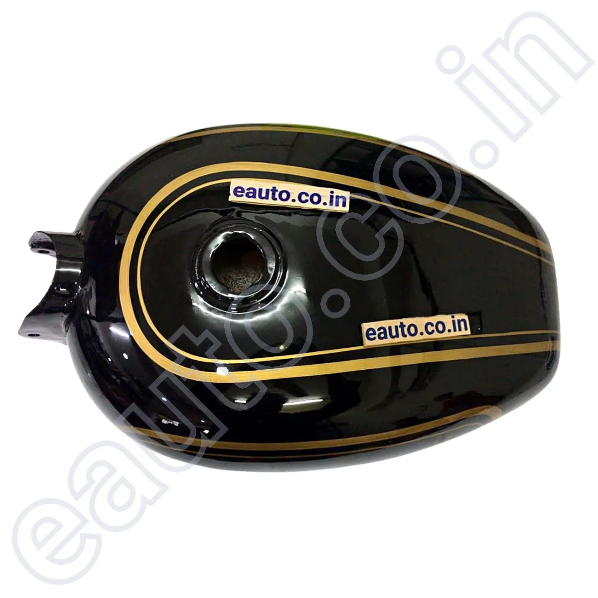 Ensons Petrol Tank for Royal Enfield Bullet & Classic 350 BS3 Old Model | Before Apr 2014 Models | Black & Golden Colour 2