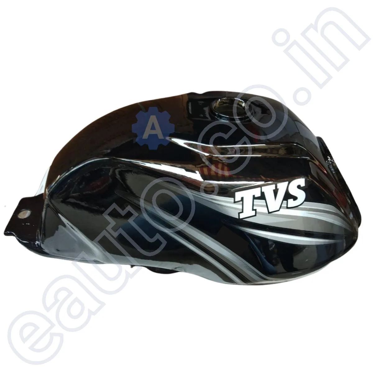 Ensons Petrol Tank for TVS Star City Plus (Black/Silver) 3