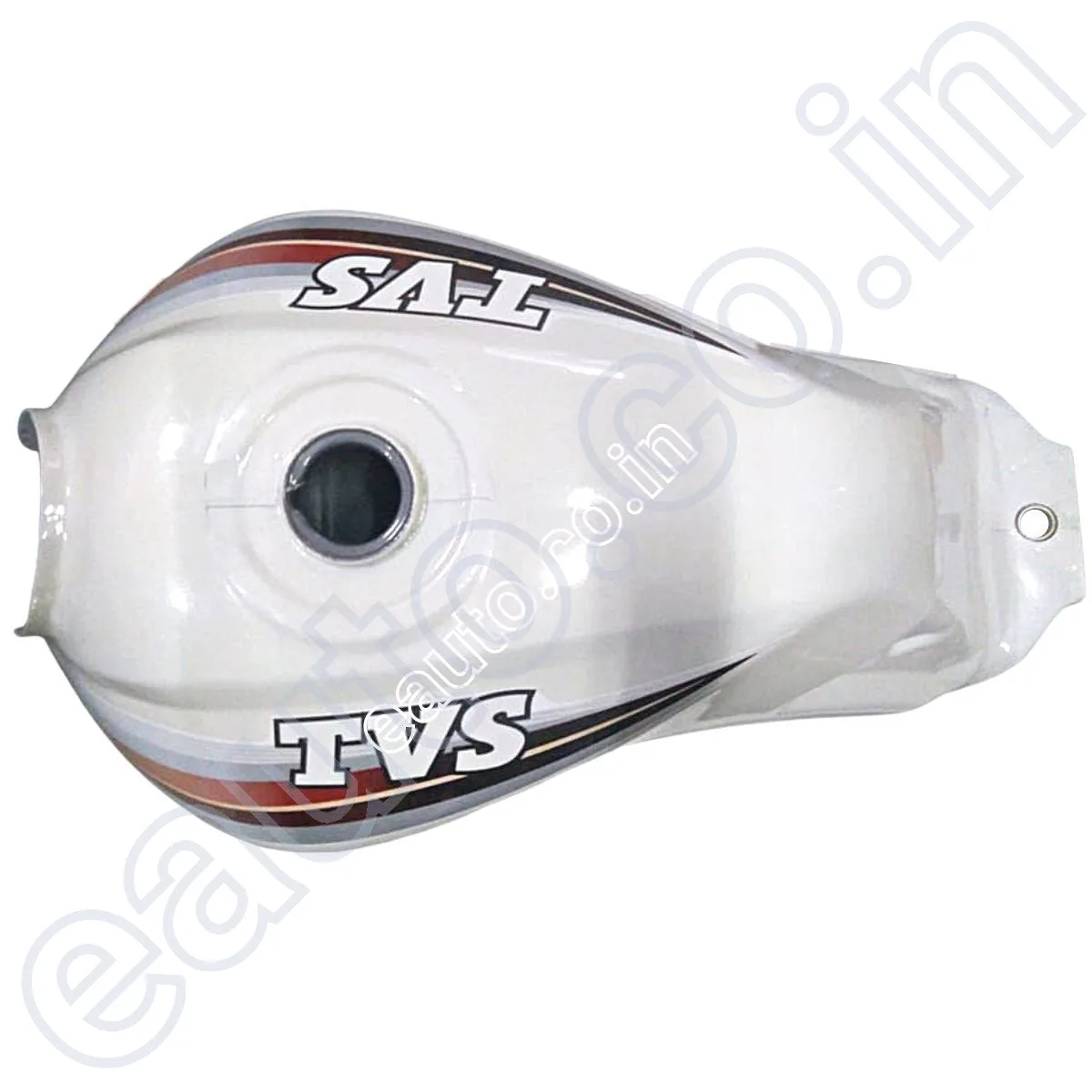 Ensons Petrol Tank for TVS Star Sports | Type 3 | White & Red 2