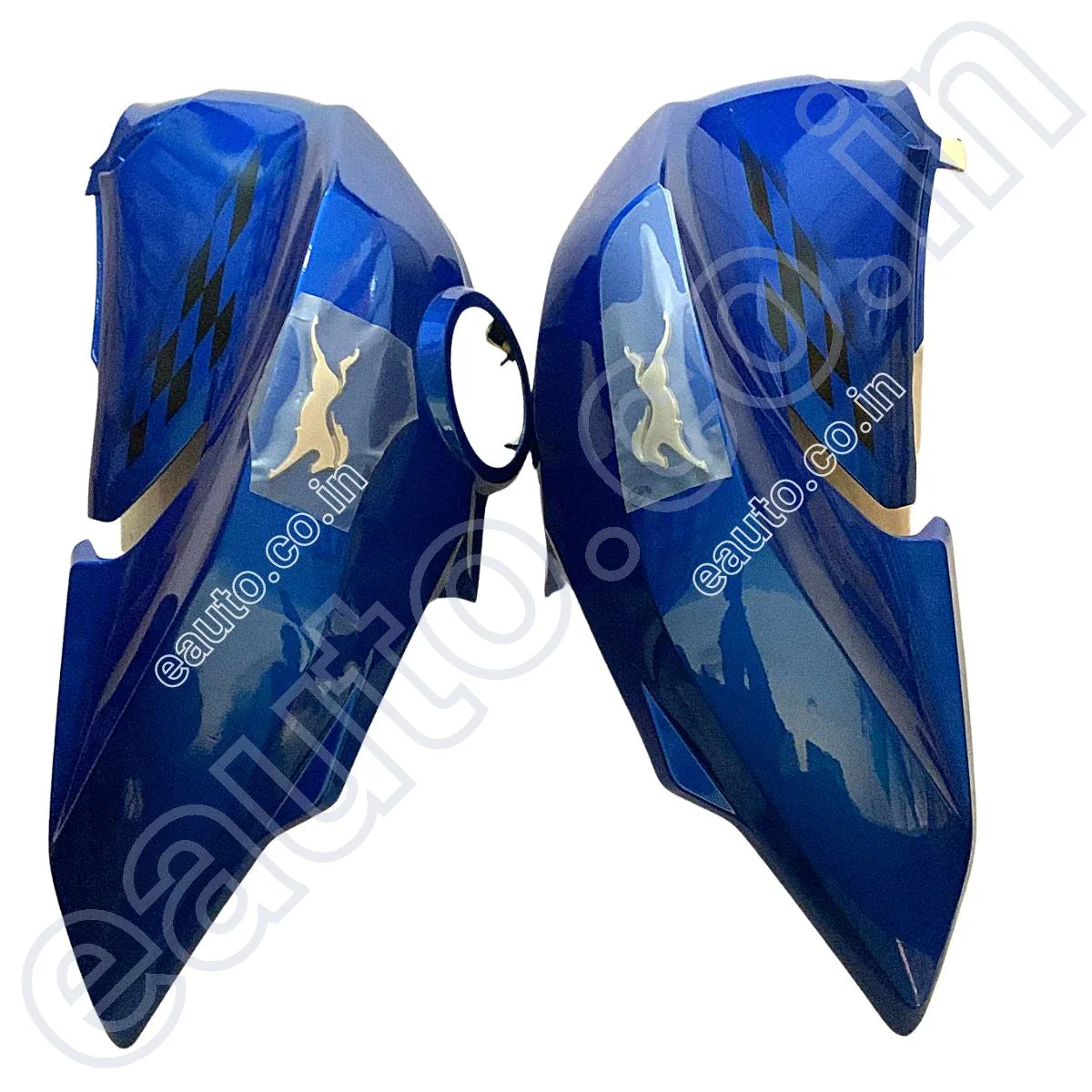 Fuel Tank Cover for TVS Apache RTR 160 4V | BS4 Model | Matt Blue Colour | Set of 2 2