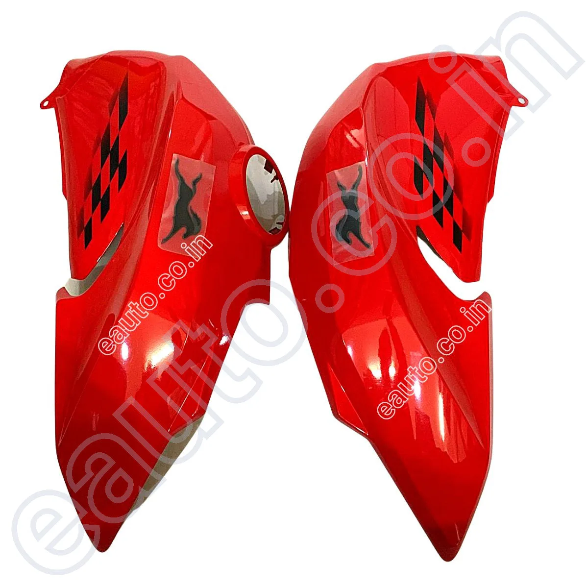 Fuel Tank Cover for TVS Apache RTR 160 4V | BS4 Model | Racing Red Colour | Set of 2 2