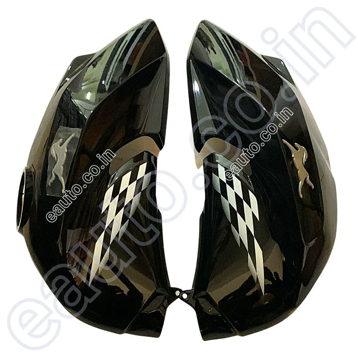 Fuel Tank Cover for TVS Apache RTR 160 4V | BS4 Model | Sports Black Colour | Set of 2 2