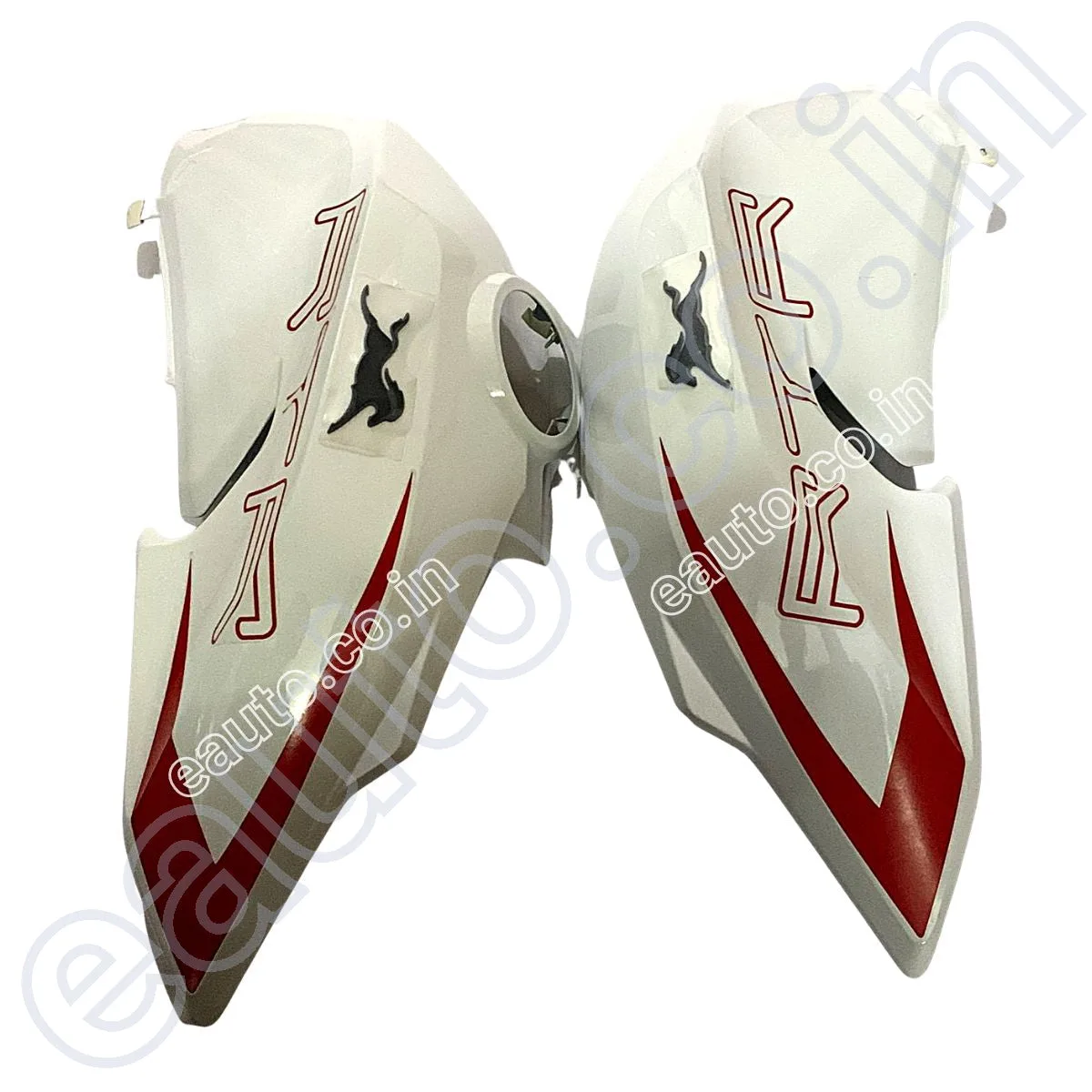 Fuel Tank Cover for TVS Apache RTR 200 4V | BS4 Model | Pearl White Colour | Set of 2 2