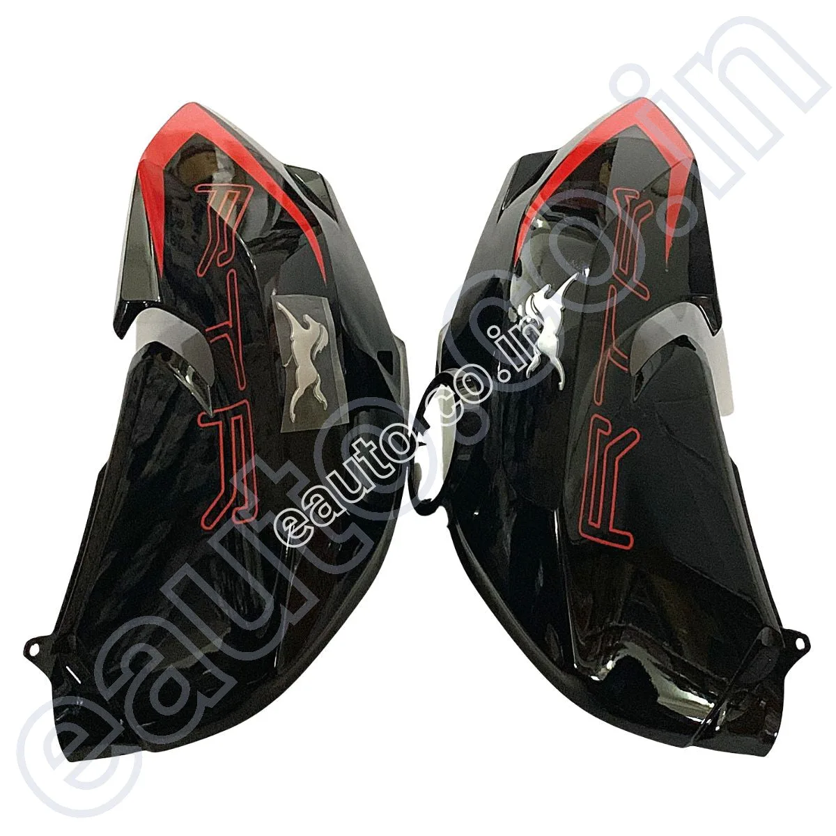 Fuel Tank Cover for TVS Apache RTR 200 4V | BS4 Model | Sports Black Colour | Set of 2 2