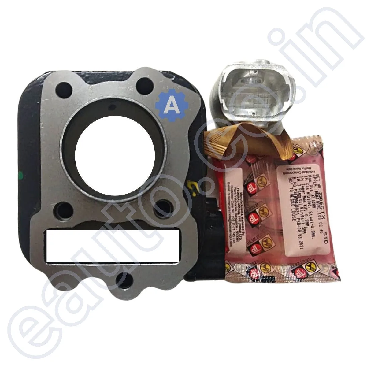 GOETZE Engine Block Kit for Bajaj Platina ES 100CC | 47mm Dia. | (Bore Piston or Cylinder Piston) 3