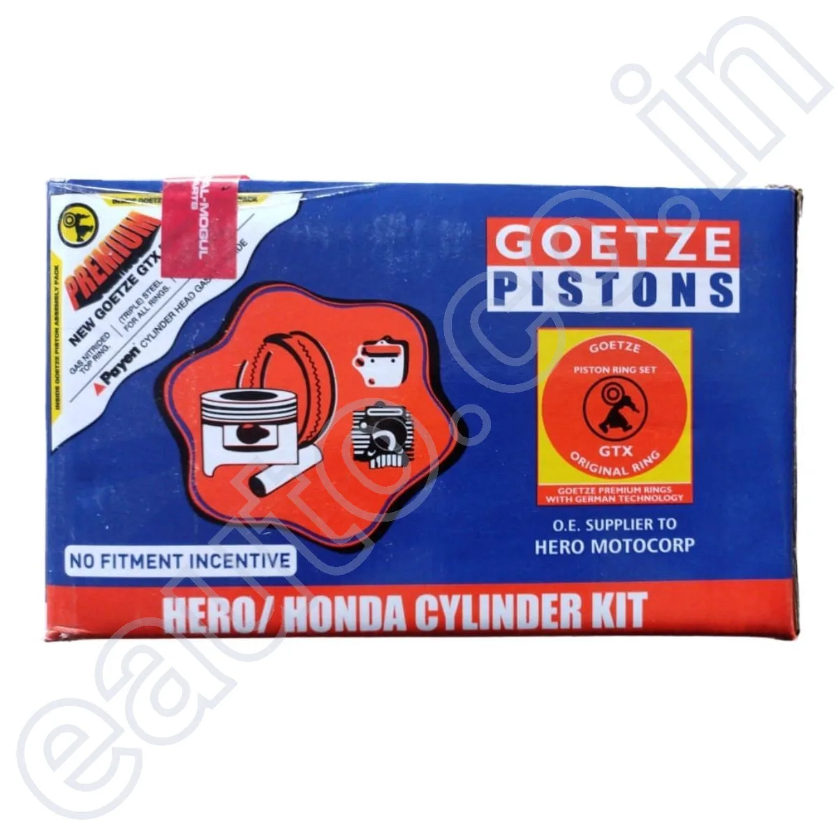 GOETZE Piston Cylinder Kit for Hero Super Splendor | Glamour | Bore Piston or Block | Black | 52.4 mm Bore Dia 4