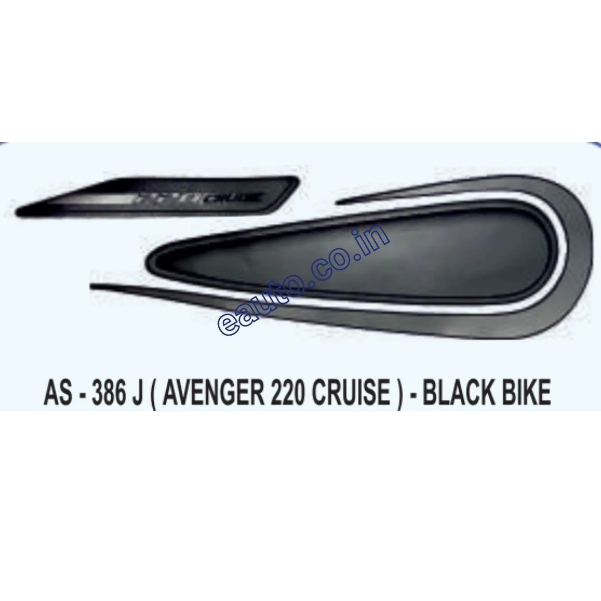 Graphics Sticker Set for Bajaj Avenger 220 Cruise | Black Vehicle | Both Sides