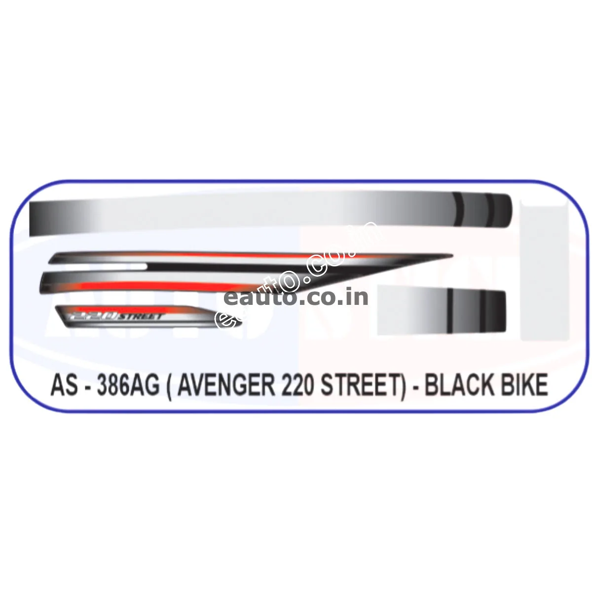 Graphics Sticker Set for Bajaj Avenger 220 Street | Black Vehicle | Both Sides