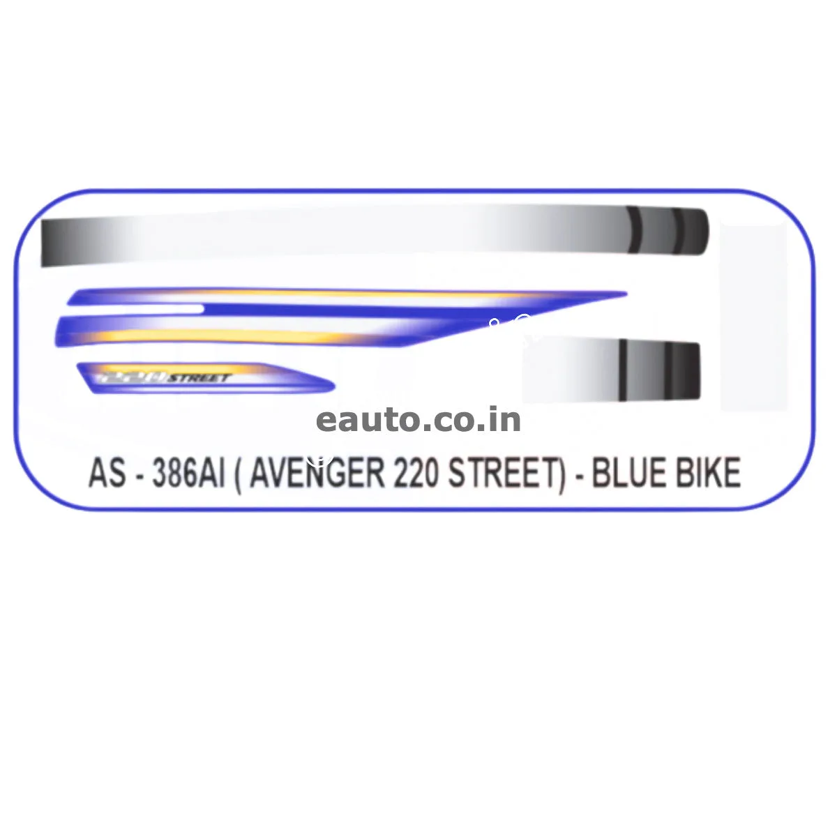 Graphics Sticker Set for Bajaj Avenger 220 Street | Blue Vehicle | Both Sides