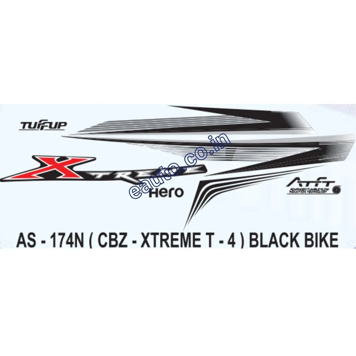 Graphics Sticker Set for Hero CBZ Xtreme | Type 4 | Black Vehicle | Both Sides