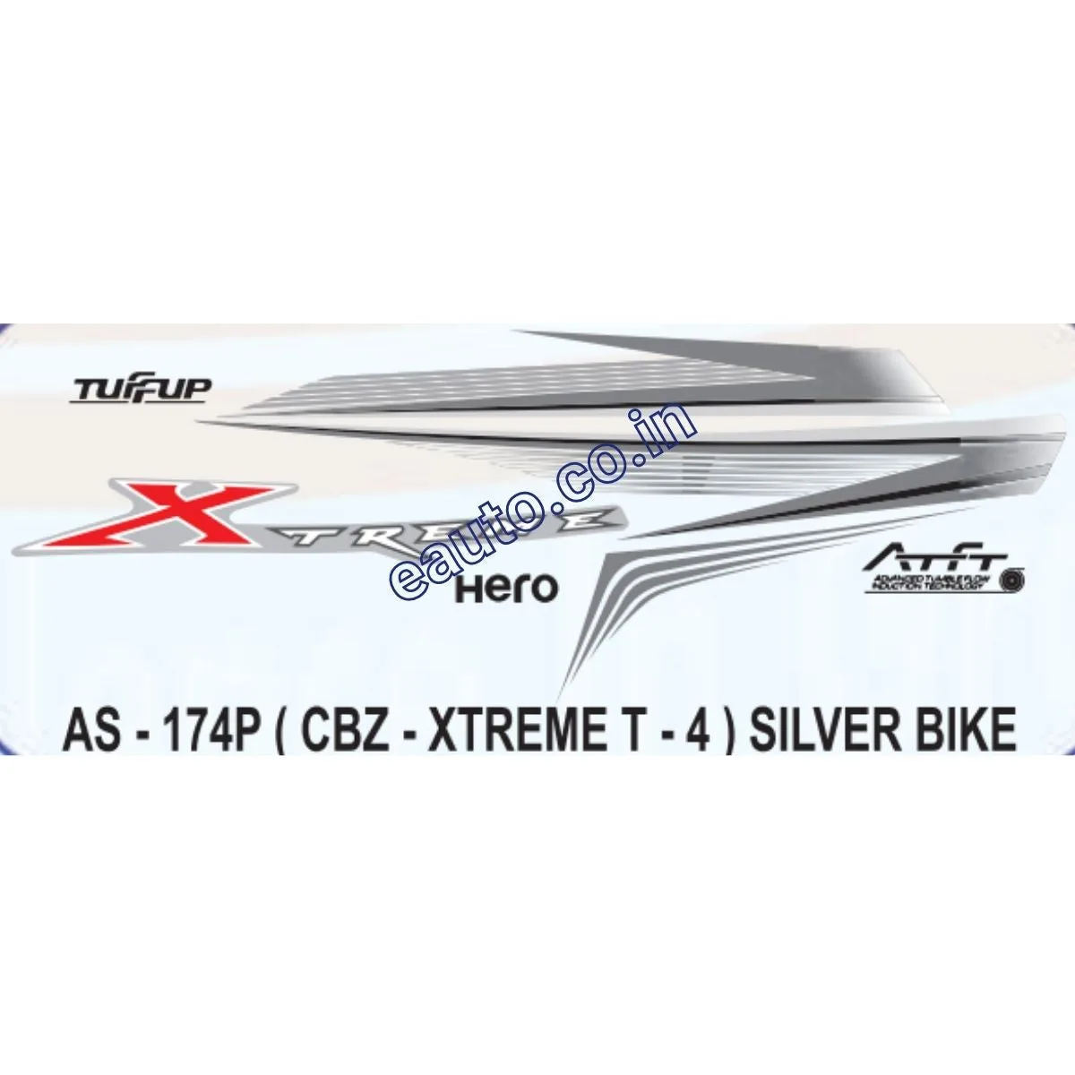 Graphics Sticker Set for Hero CBZ Xtreme | Type 4 | Silver Vehicle | Both Sides