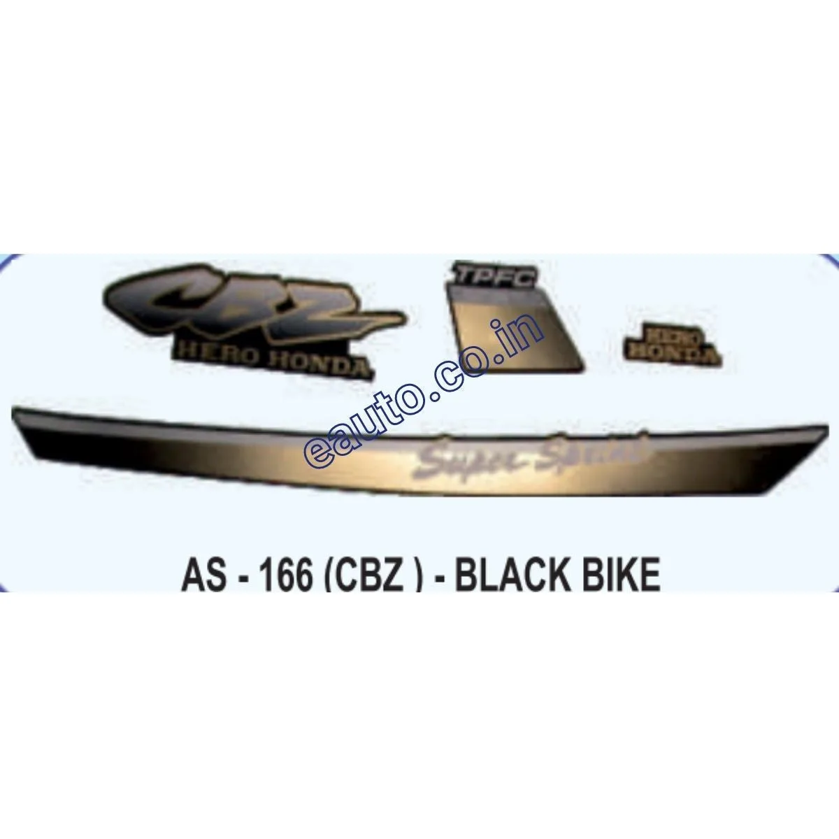 Graphics Sticker Set for Hero Honda CBZ | Black Vehicle | Both Sides