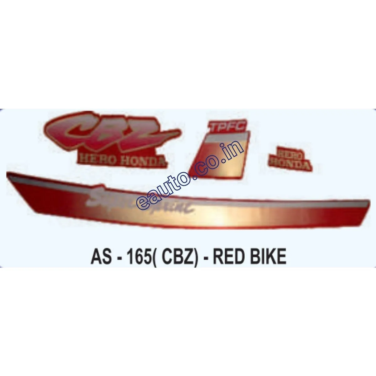 Graphics Sticker Set for Hero Honda CBZ | Red Vehicle | Both Sides