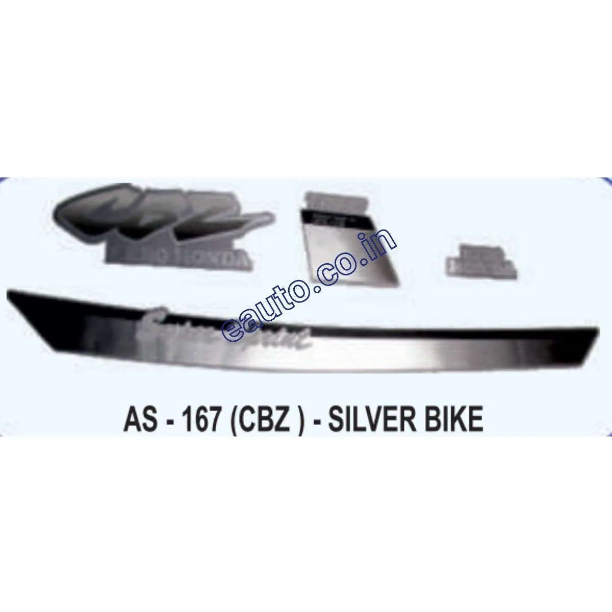 Graphics Sticker Set for Hero Honda CBZ | Silver Vehicle | Both Sides