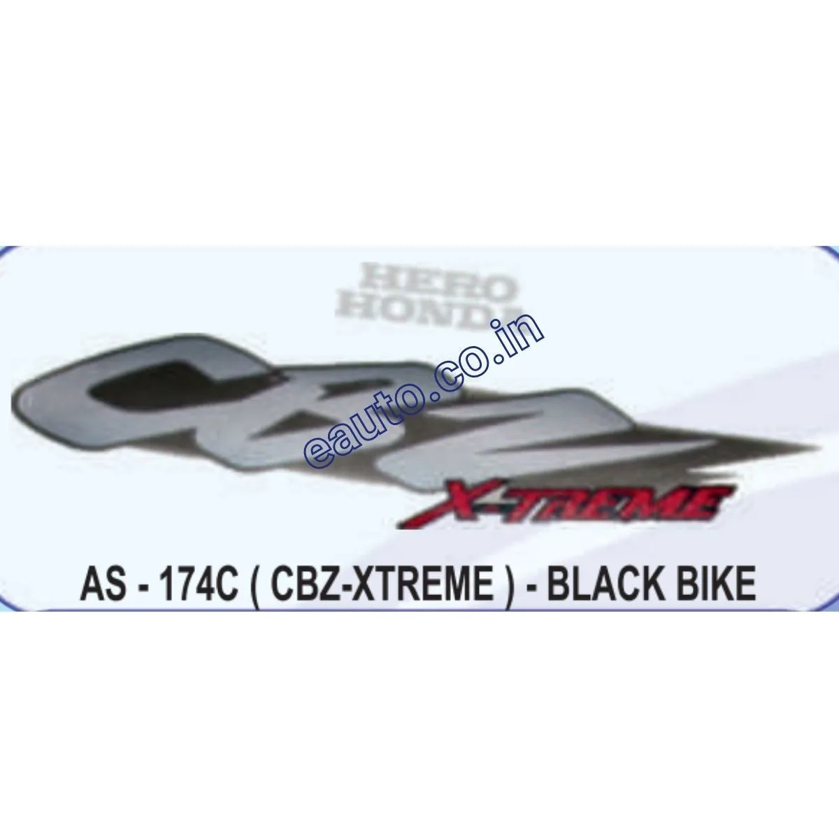 Graphics Sticker Set for Hero Honda CBZ Xtreme | Black Vehicle | Both Sides