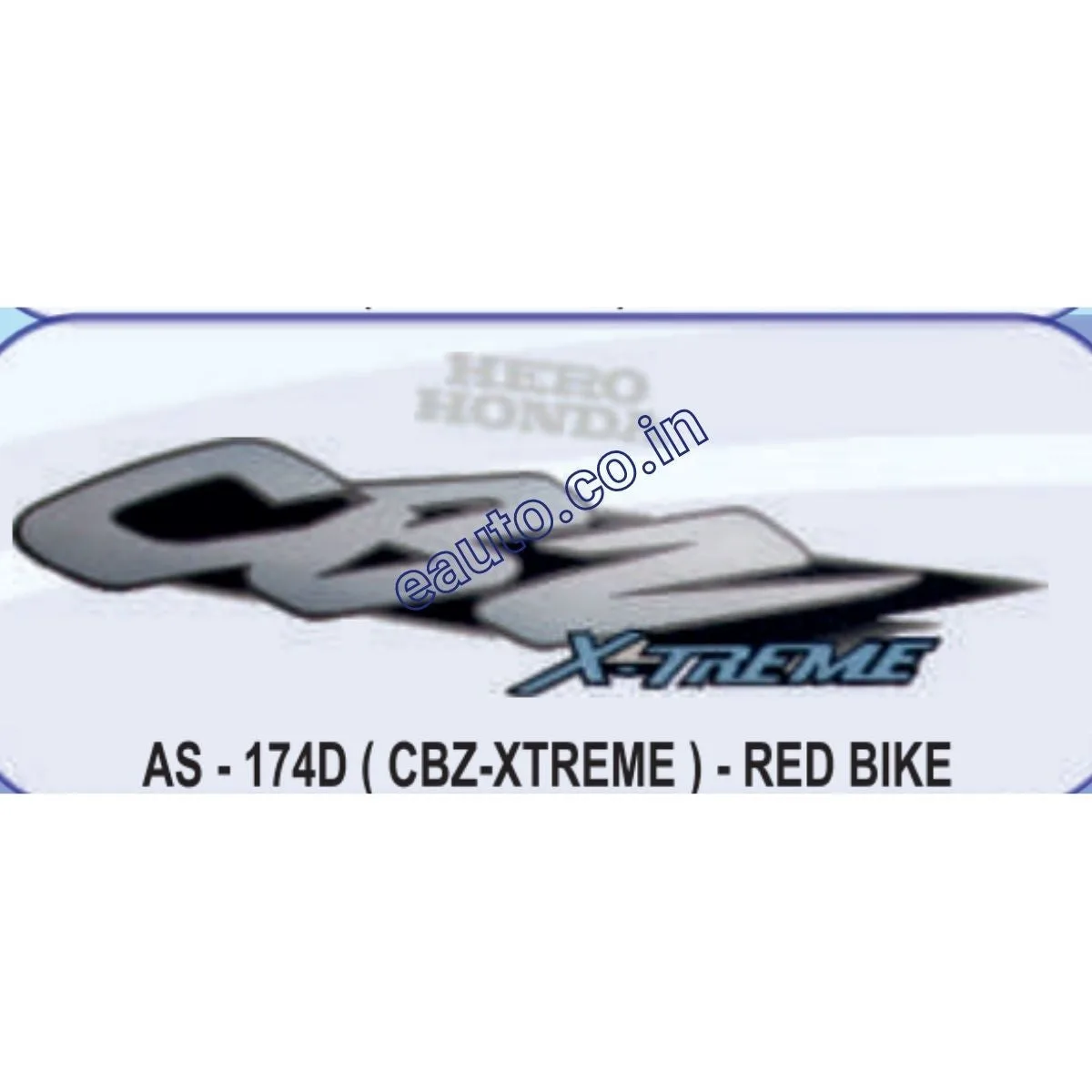 Graphics Sticker Set for Hero Honda CBZ Xtreme | Red Vehicle | Both Sides