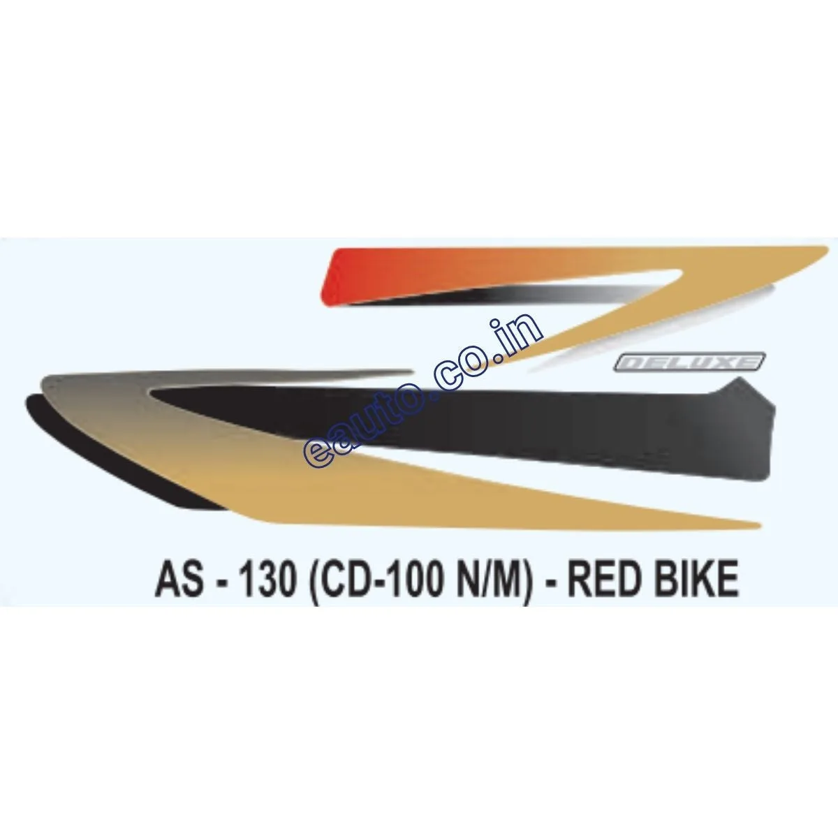 Graphics Sticker Set for Hero Honda CD 100 | New Model | Red Vehicle | Both Sides