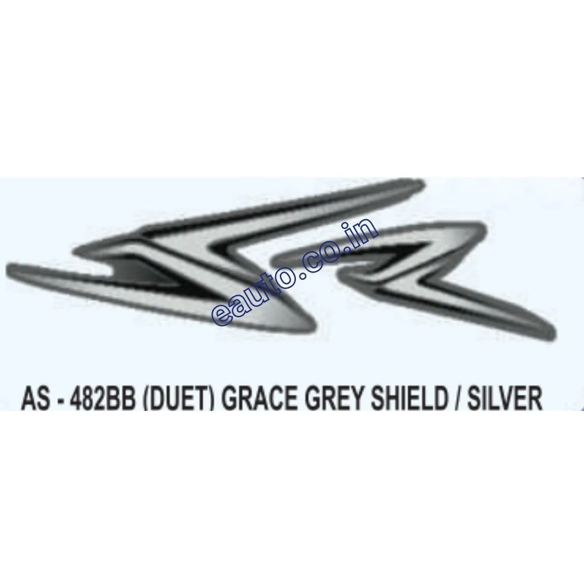 Graphics Sticker Set for Hero Honda Duet | Grey Vehicle | Grey & Silver Sticker | Both Sides