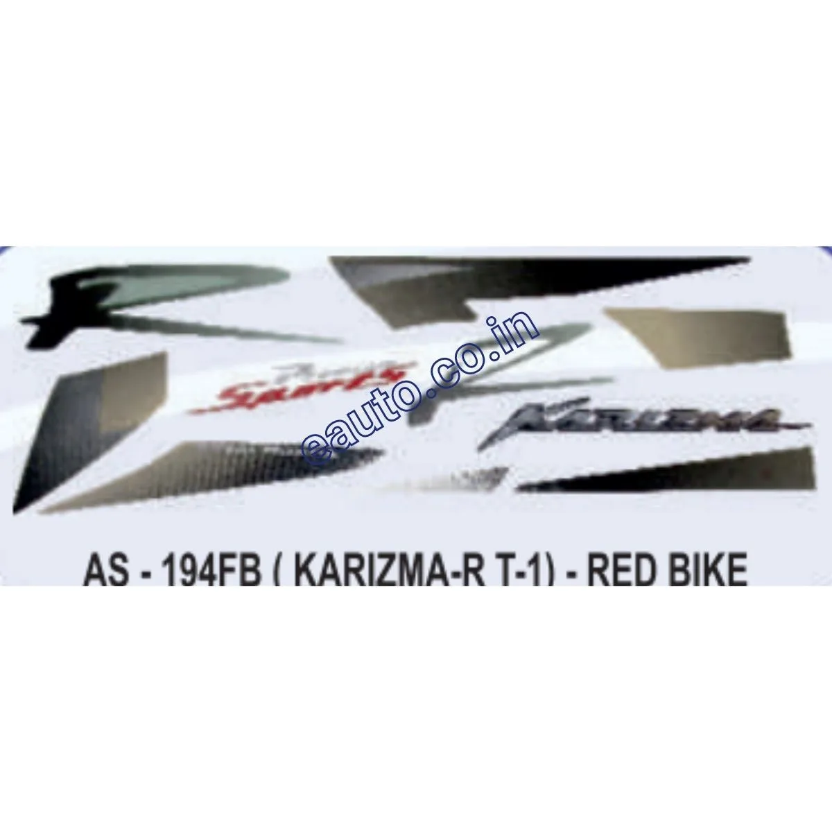 Graphics Sticker Set for Hero Honda Karizma R | Type 1 | Red Vehicle | Both Sides