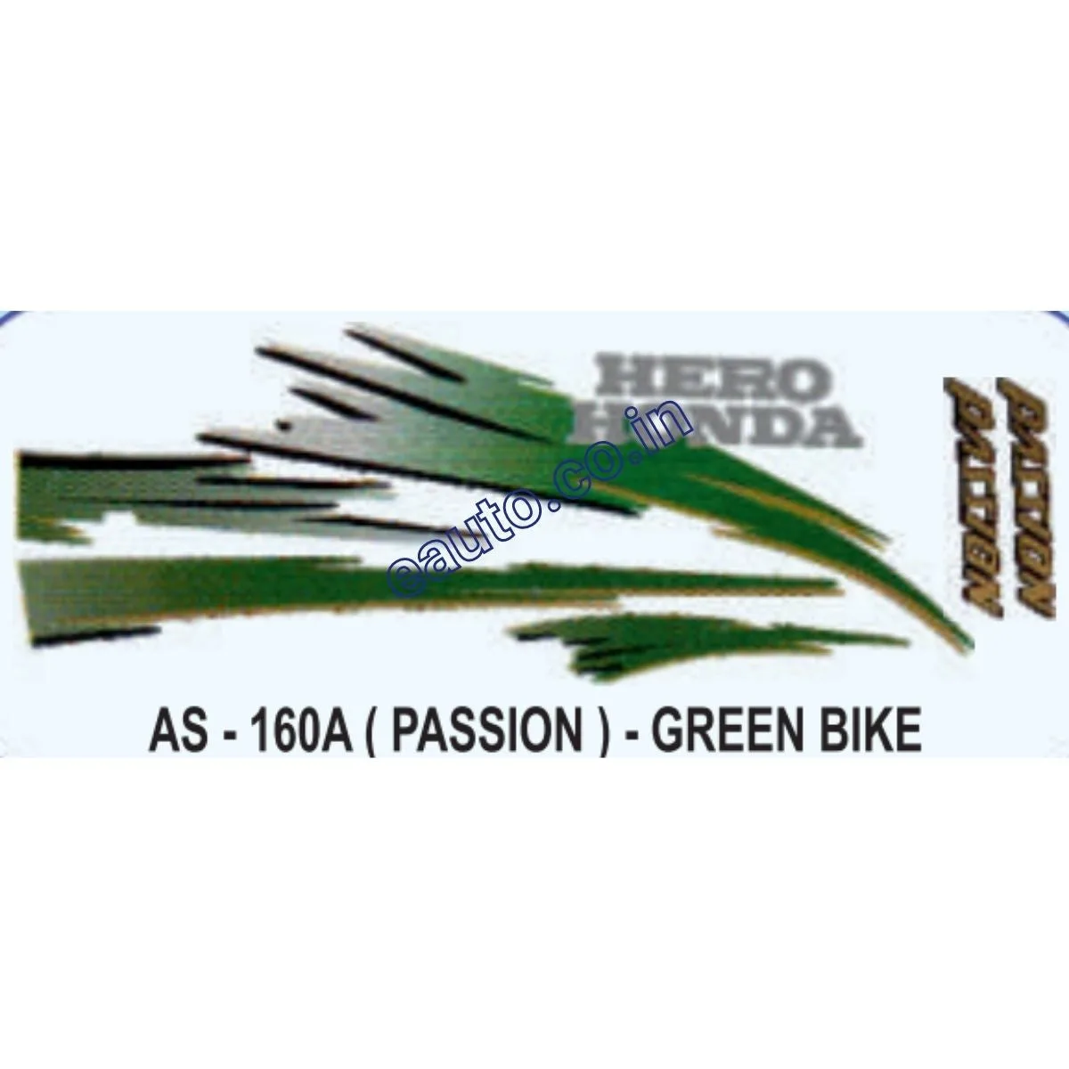 Graphics Sticker Set for Hero Honda Passion | Green Vehicle | Both Sides